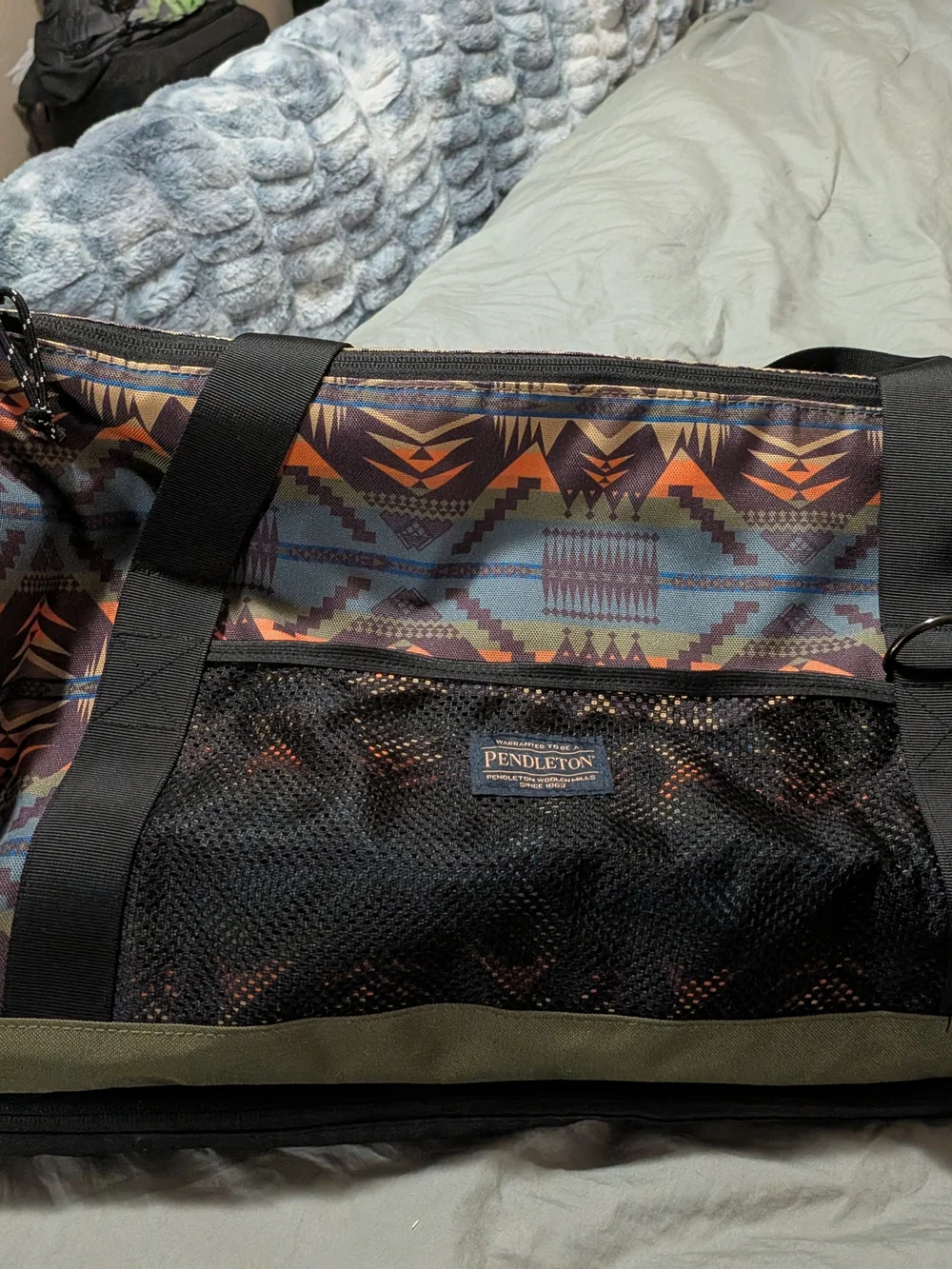 Pendleton Olive & Multicolor Tribal Carryall Weekender